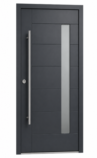 Modern Aluminum Door with Vertical Glass